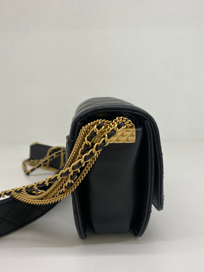 Chanel Mini Classic Chain Detail Black GHW