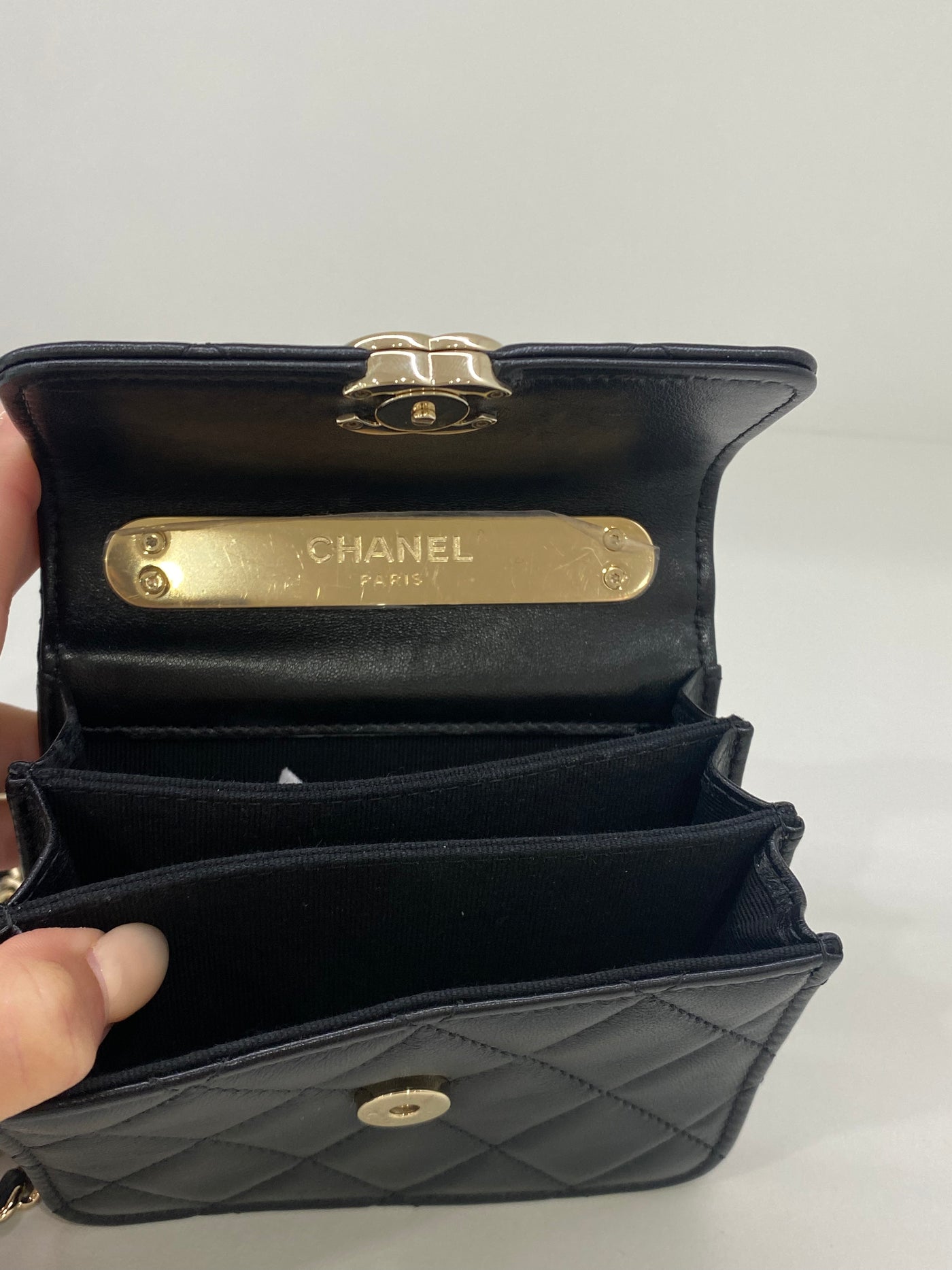 Chanel Coin Purse with Strap- Black