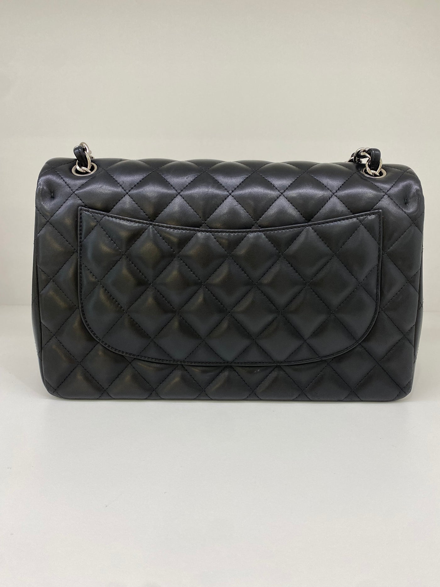Chanel Classic Flap Jumbo Black Lambskin SHW
