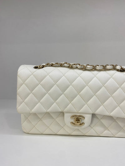Chanel Classic Flap Medium White Caviar CHW