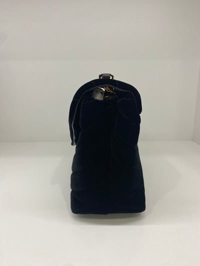 Saint Laurent Velvet LouLou Bag Black GHW