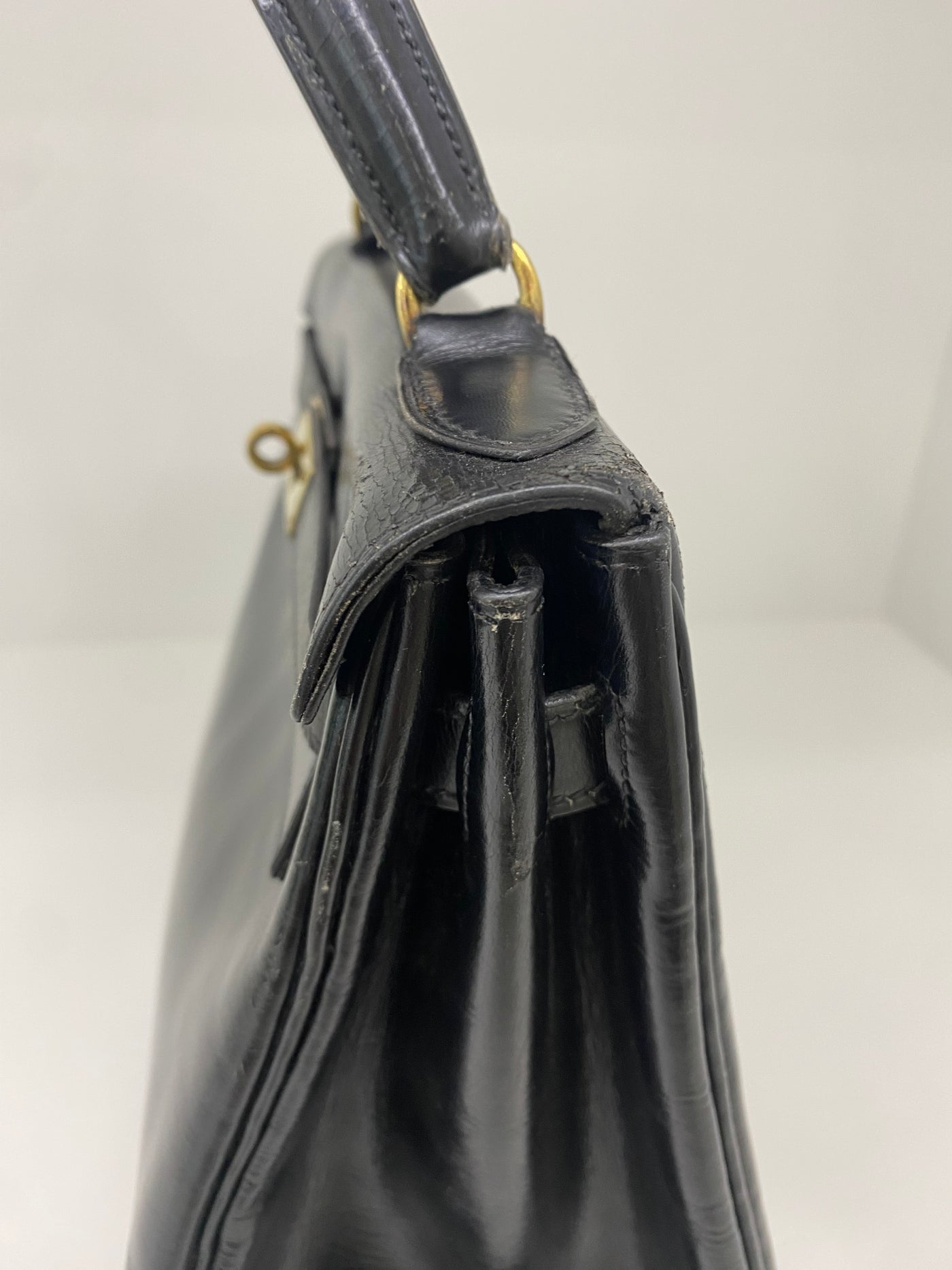 Hermès Kelly 28 Black Box Leather *Vintage*