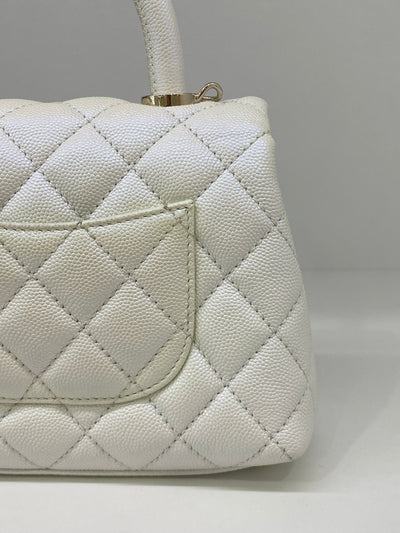 Chanel Coco Handle Extra Mini - White Iridescent