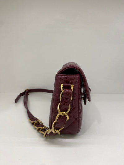 Chanel Small Flap Burgundy Caviar GHW