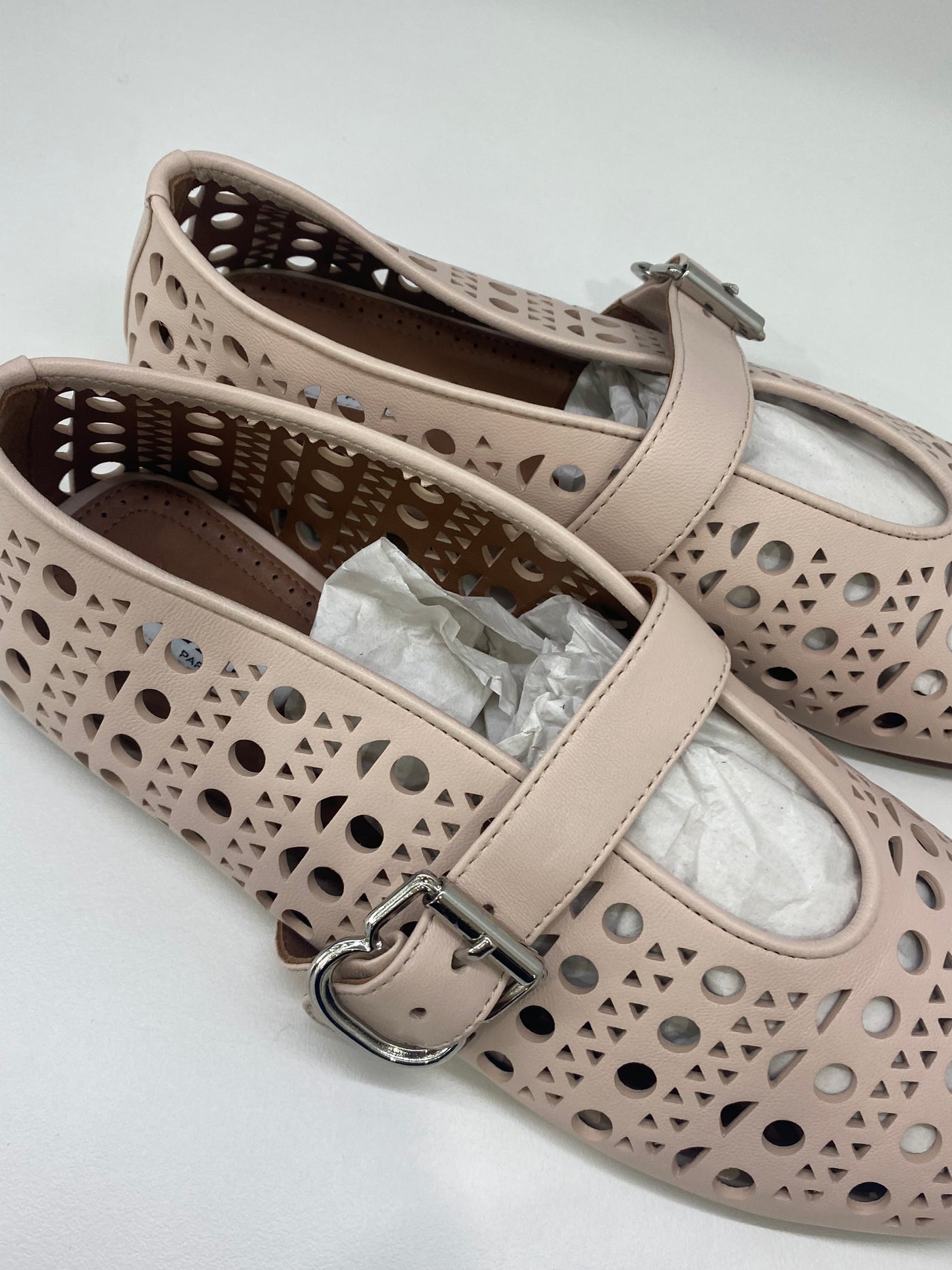 Alaia Ballet Flat Beige Leather 37.5