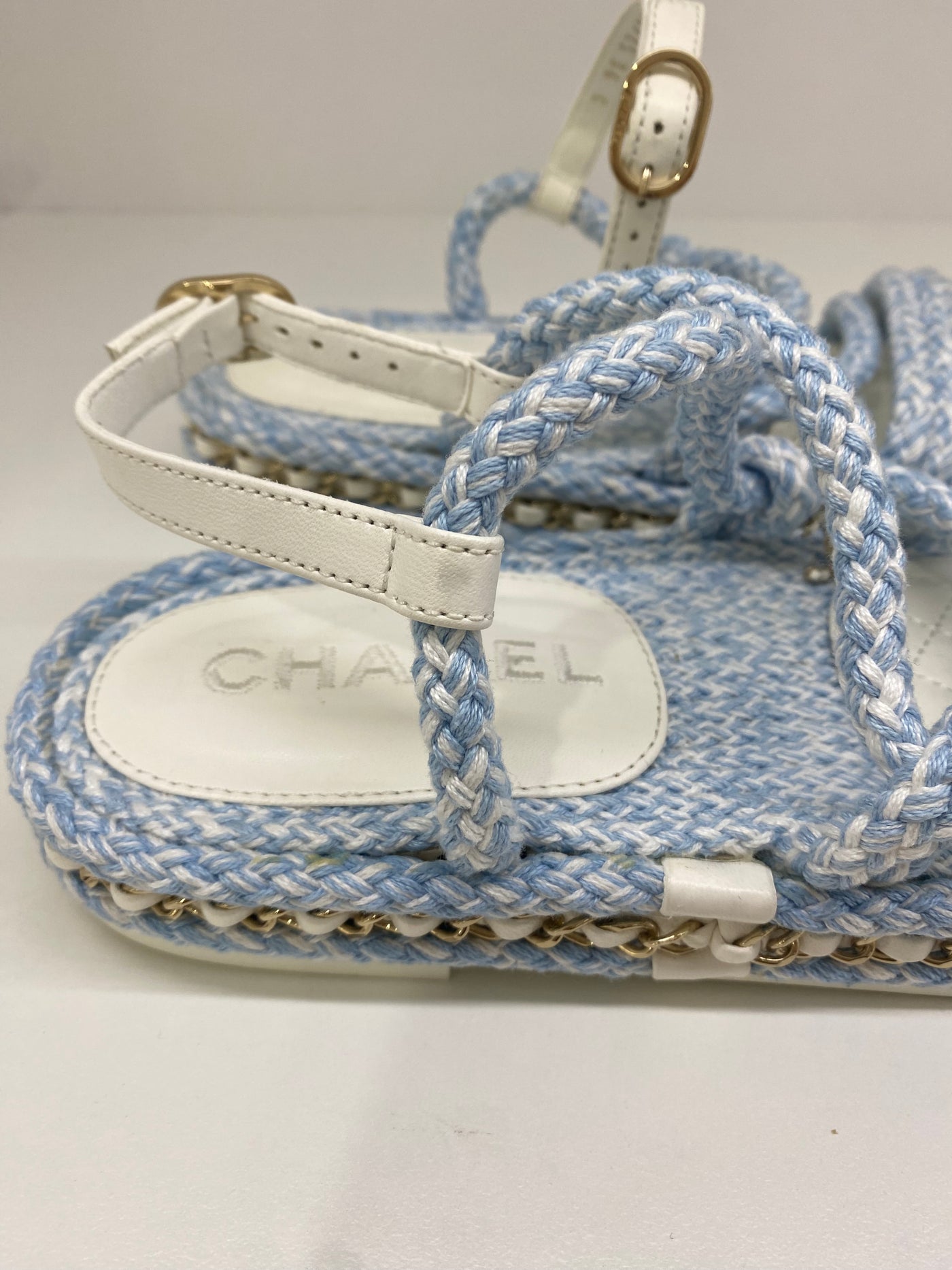 Chanel Blue rope sandal 36C