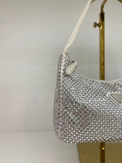 Prada Re Edition White Crystal Bag