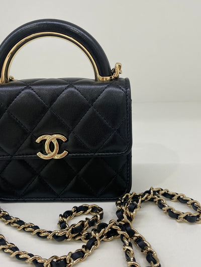 Chanel Coin Purse with Strap- Black