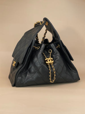 Chanel 25 Black Caviar GHW