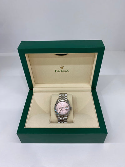 Rolex Datejust 36mm Silver Pink Face