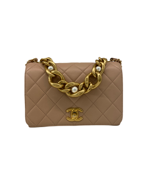Chanel Square Flap Beige GHW