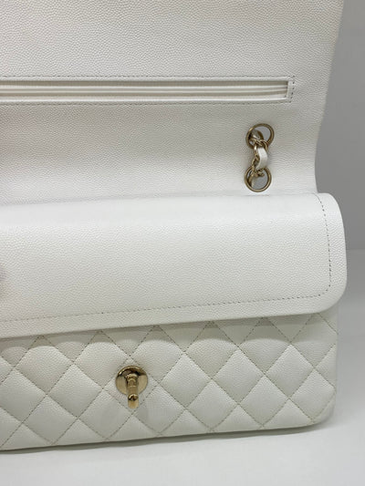 Chanel Classic Flap Medium White Caviar CHW