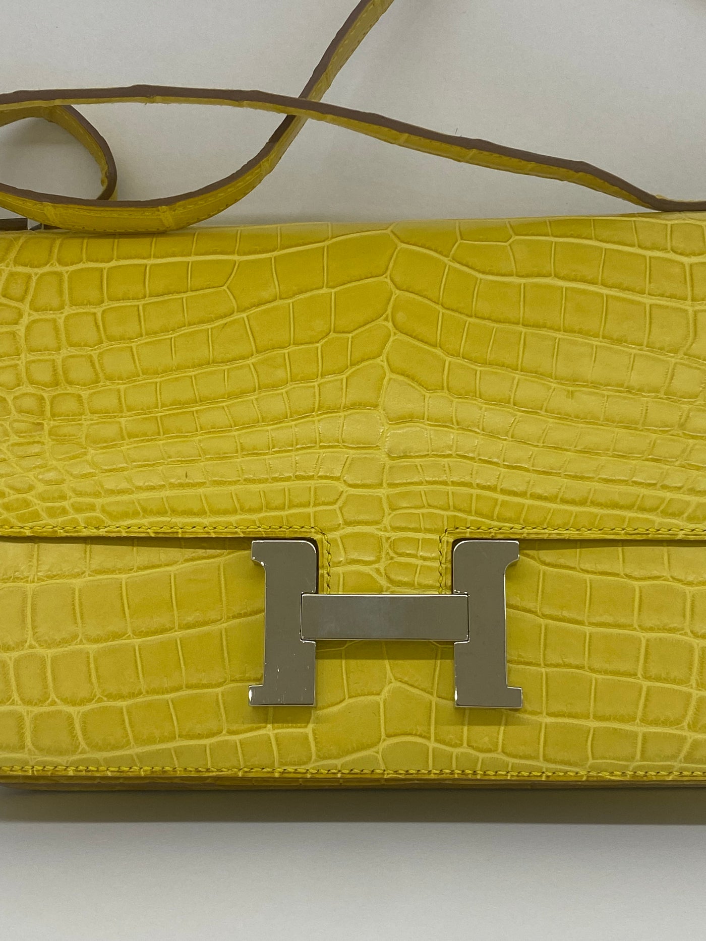 Hermes Constance To Go - Matte Alligator (mimosa) PHW 2018