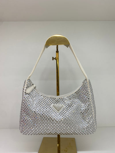 Prada Re Edition White Crystal Bag