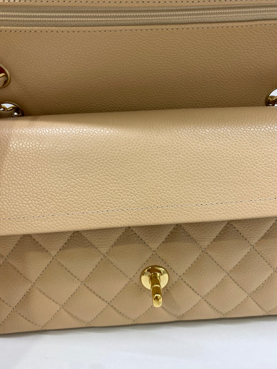 Chanel Classic Flap Medium Beige GHW