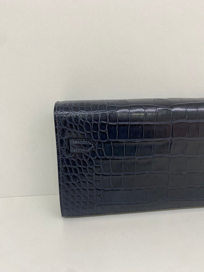 Hermes Kelly to go Alligator Blue Indigo PHW