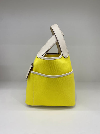 Hermes Picotin 18 Cargo Jaune Citron/Nata