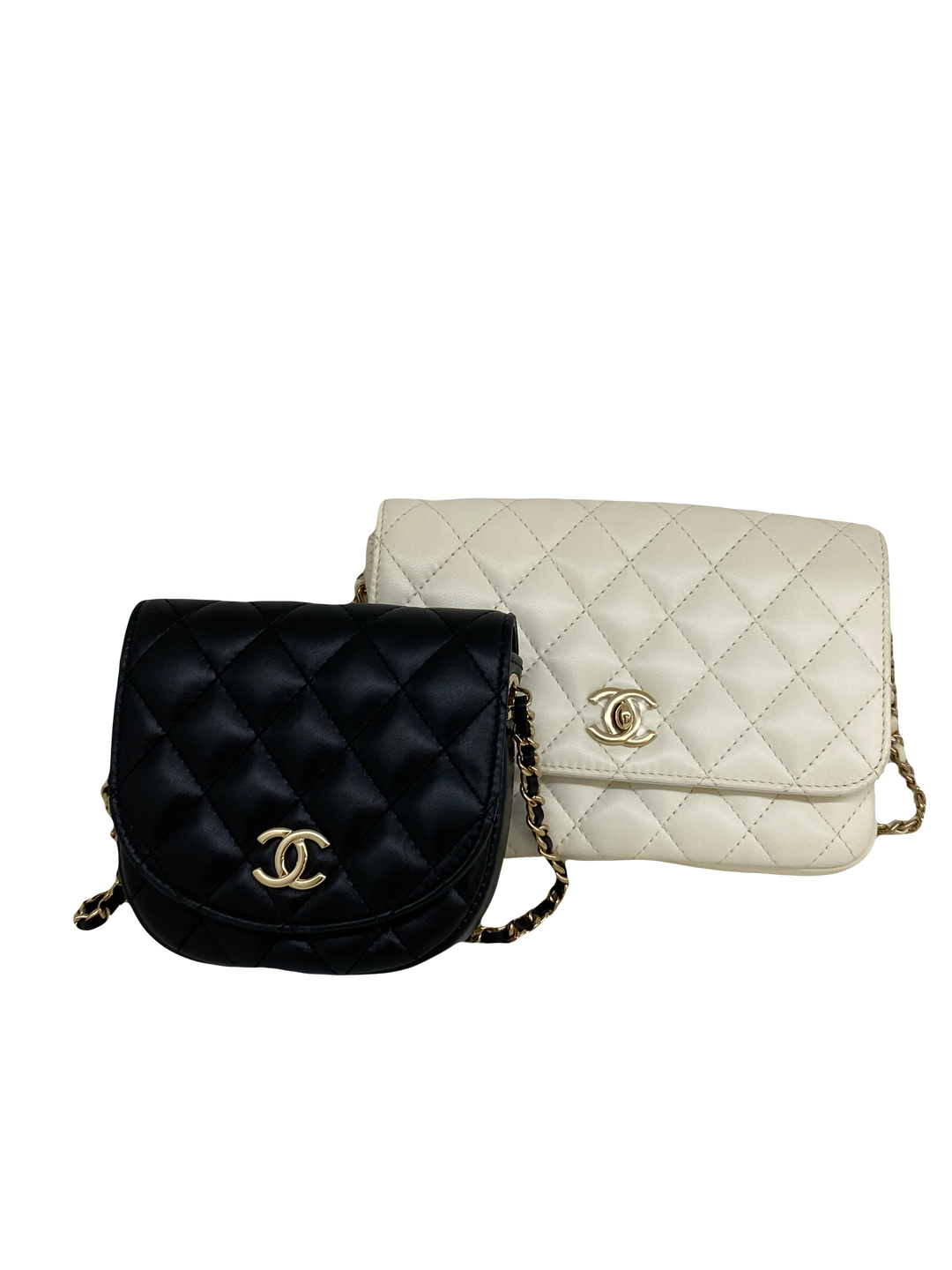 Chanel Double Crossbody bags - White & Black – PH Luxury