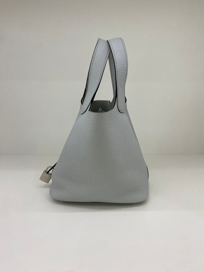 Hermes Picotin 18 Togo Bleu Pale PHW