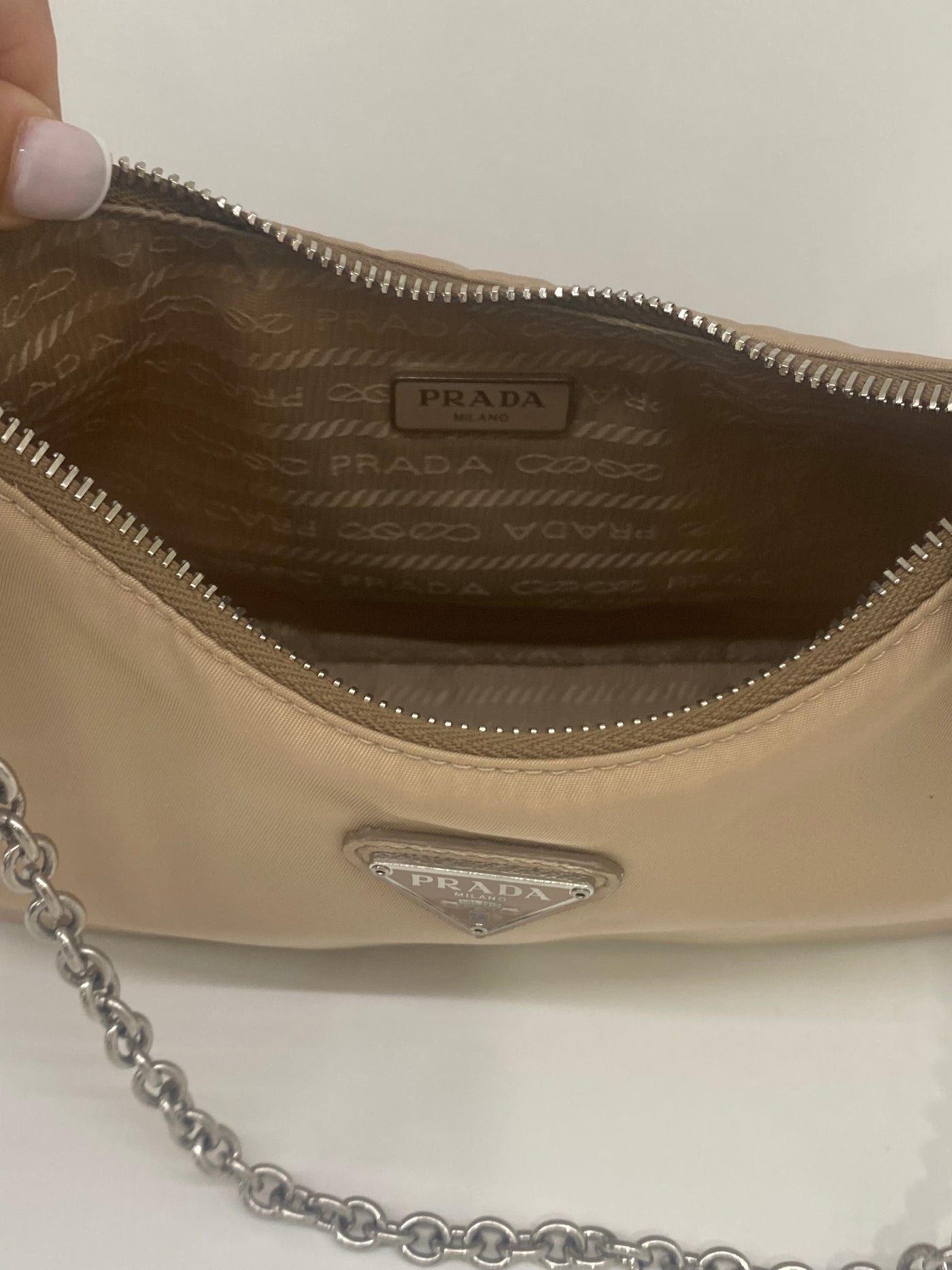 Prada Re Edition Nylon Beige Bag