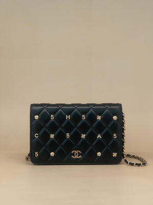 Chanel Lucky Charms WOC Black Lambskin CGHW