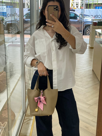 Hermes Picotin 22 Clemence Trench GHW