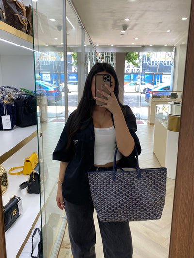 Goyard St Louis Tote Navy Blue