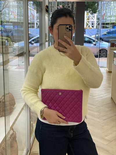 Chanel Pouch Fuchsia Caviar