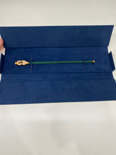 Fred Infinie Half Pave Diamond Bracelet Green RG