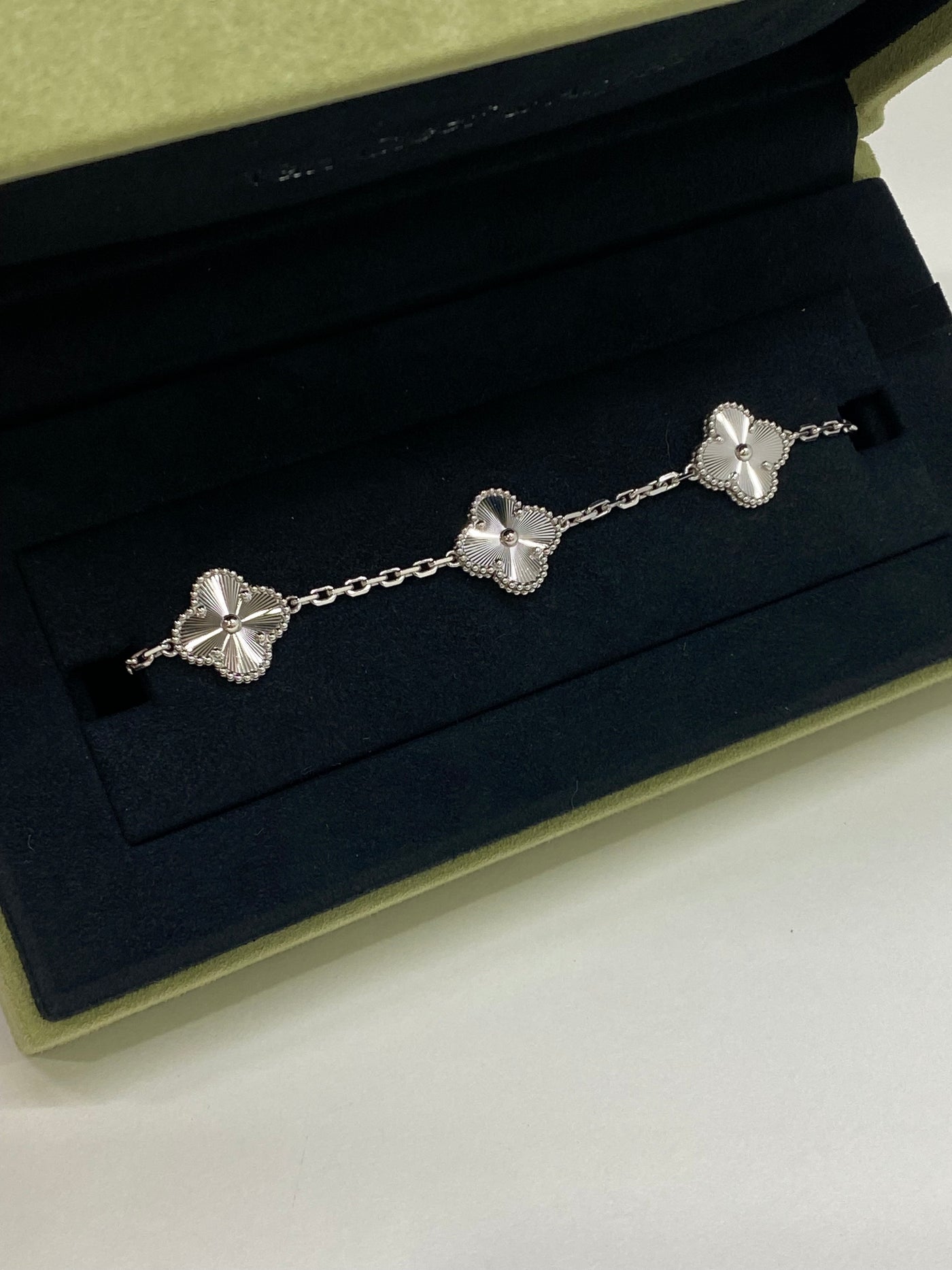 Van Cleef & Arpels 5 Motif Alhambra Bracelet White Gold