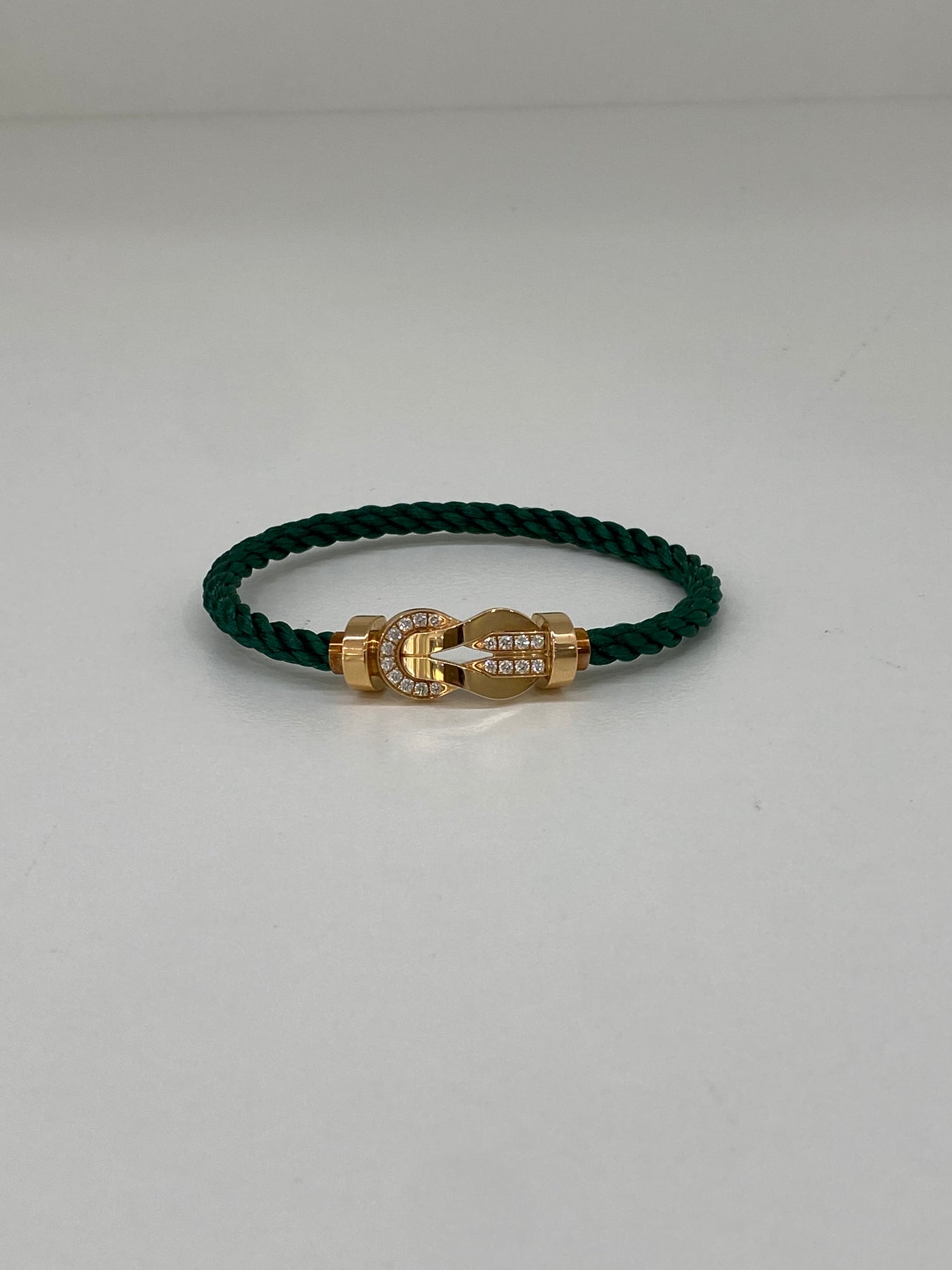 Fred Infinie Half Pave Diamond Bracelet Green RG