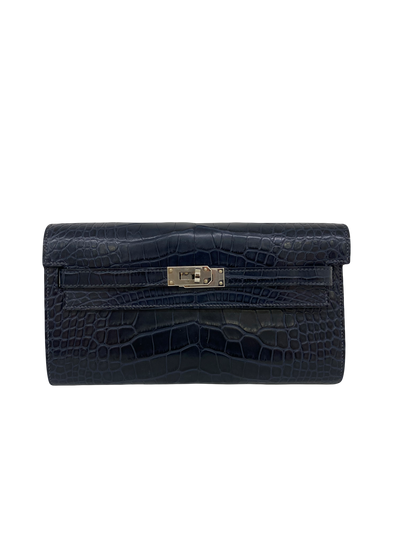 Hermes Kelly to go Alligator Blue Indigo PHW