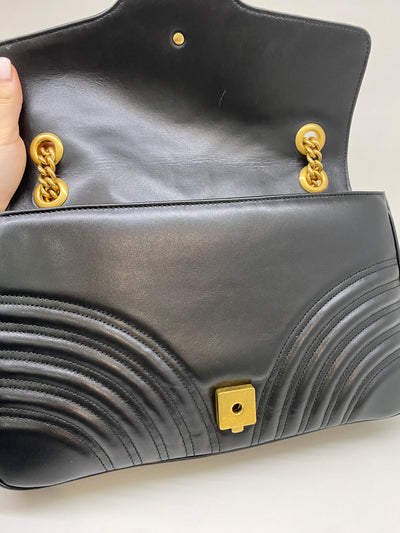 Gucci Marmont Black Large GHW