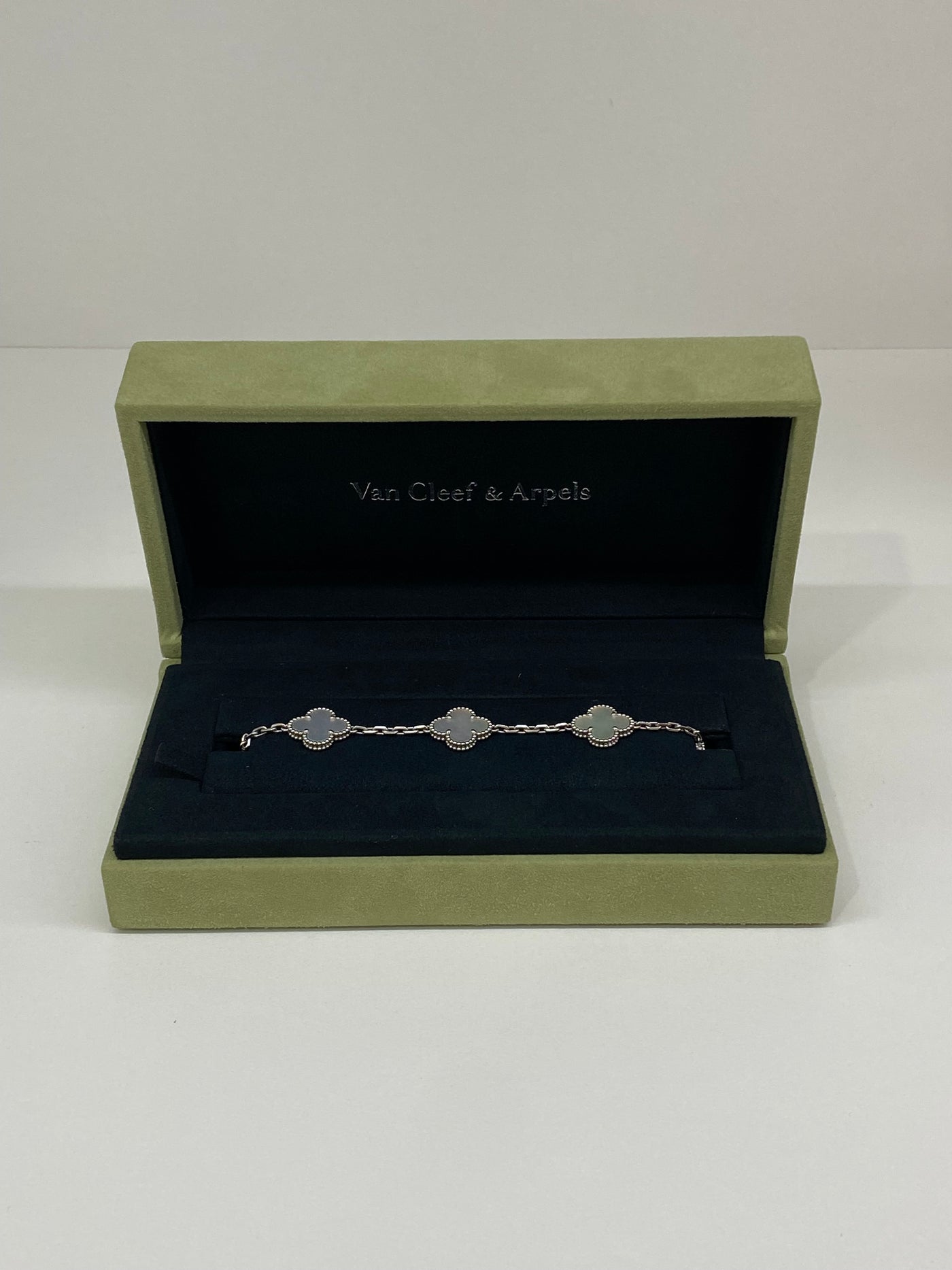 Van Cleef Vintage Alhambra Bracelet 5 motif, white gold