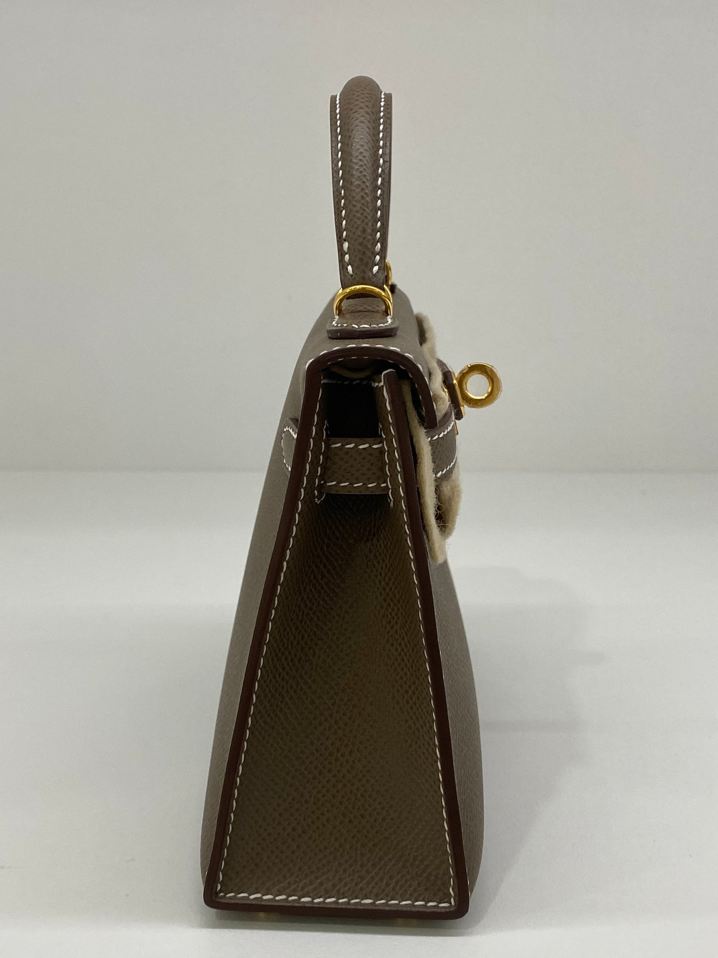 Hermes Mini Kelly Etoupe GHW