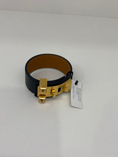 Hermes Collier de Chien 24 Cuff Black GHW
