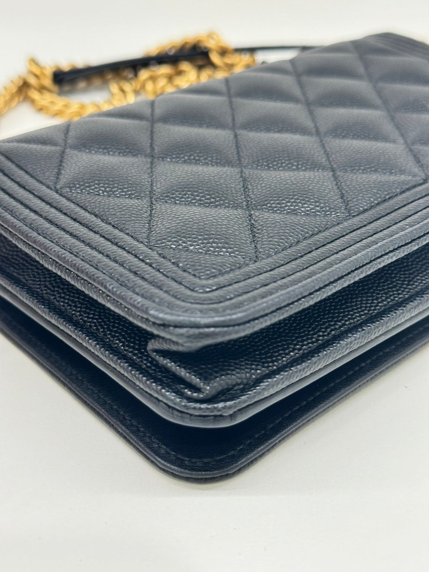 Chanel Boy WOC Black Caviar GHW (microchipped)