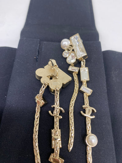 Chanel Clip On Crystal Earrings