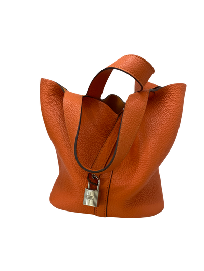 Hermes Picotin 22 Orange Poppy PHW