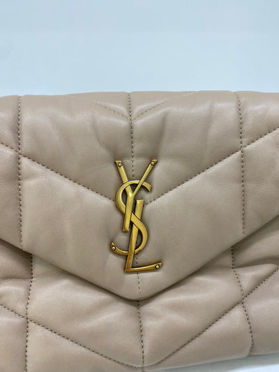 Saint Laurent Puffer Small Napa Beige GHW