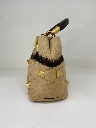 Valentino Roman Stud The Handle Small Canvas