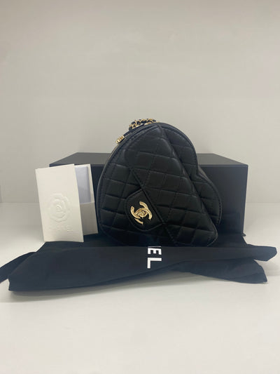 Chanel Heart Bag - Large Black CGHW 2022