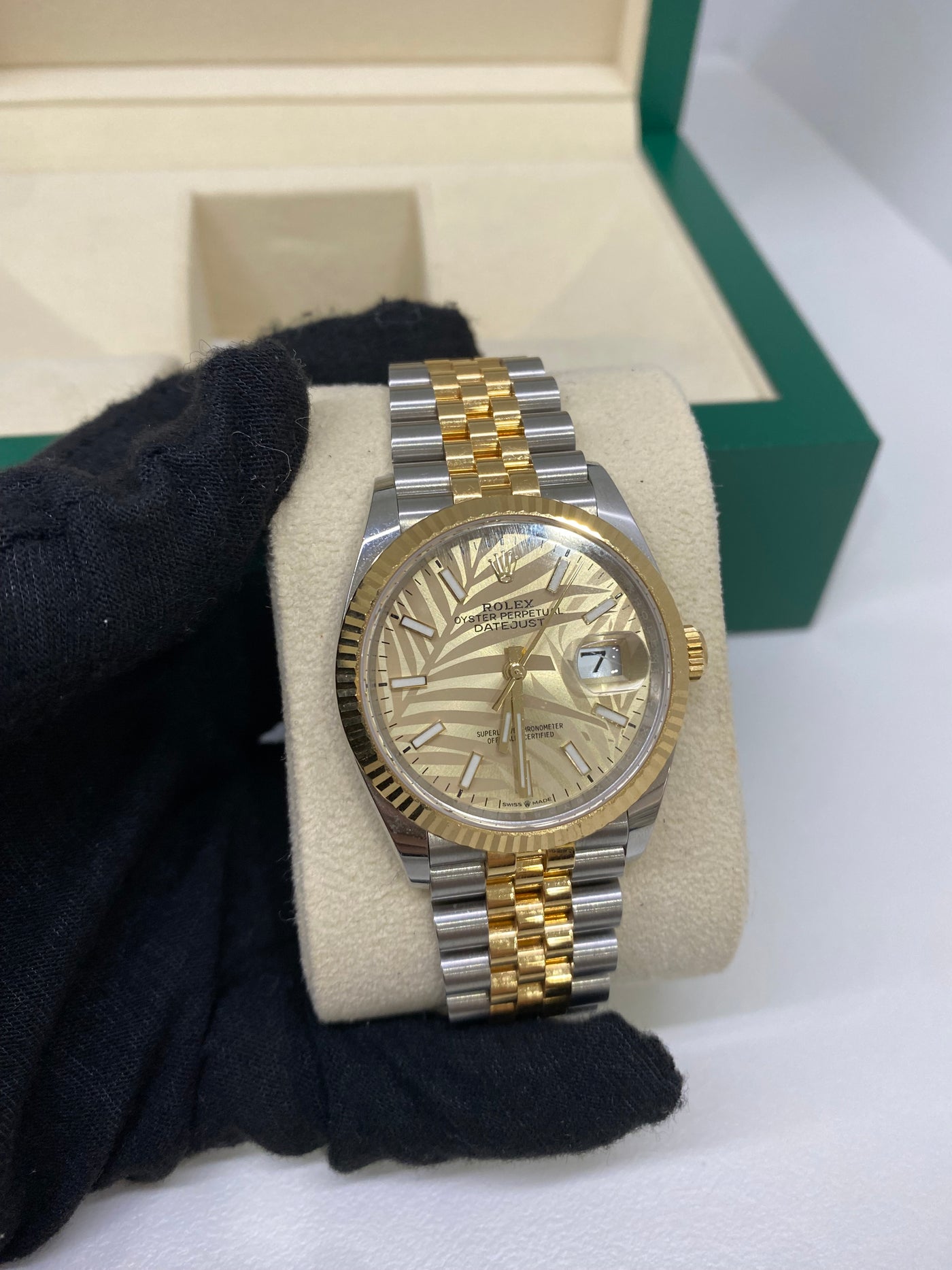 Rolex Datejust 36mm Two Tone Palm Motif