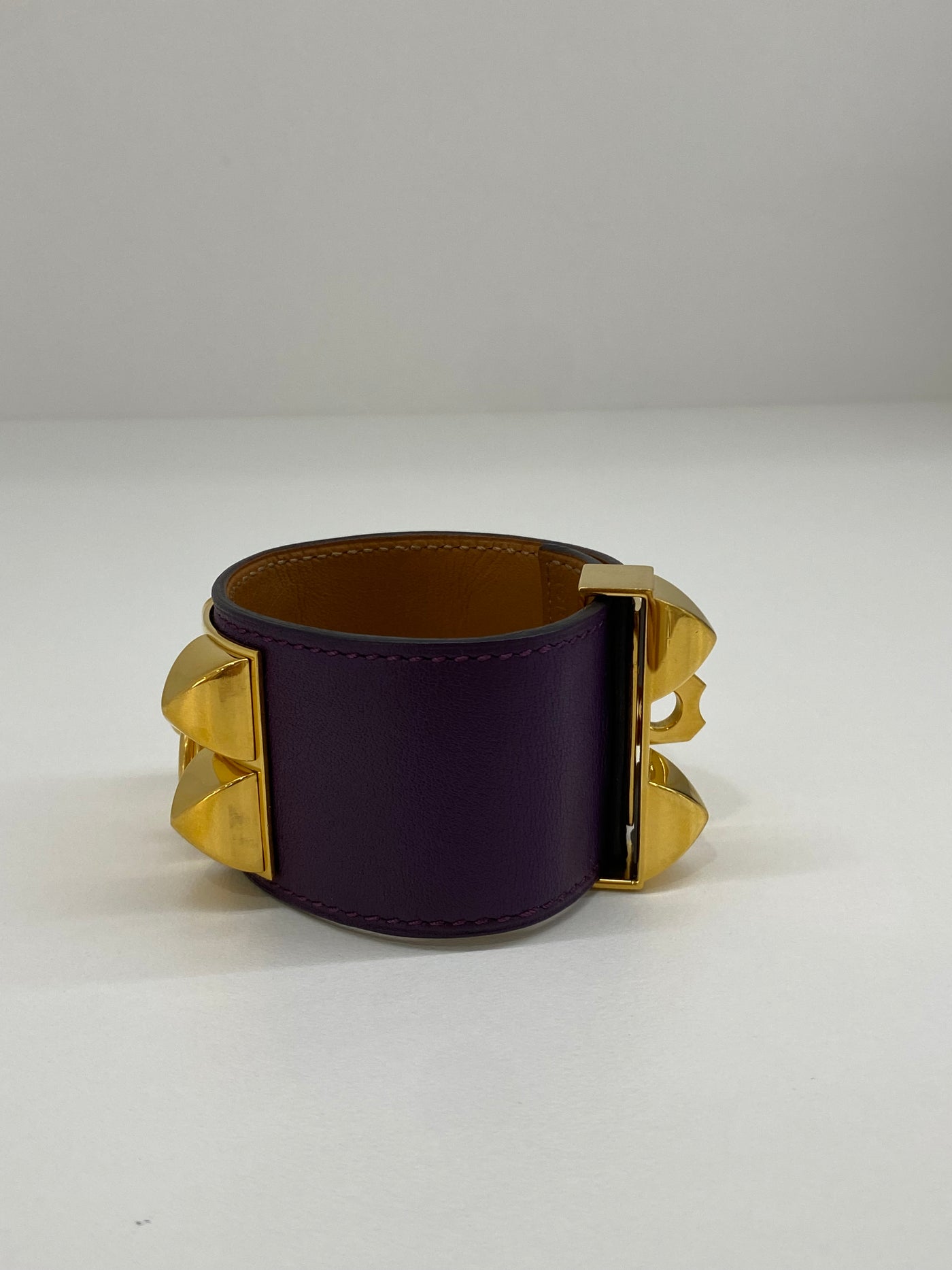 Hermes Collier de Chien Cuff Purple