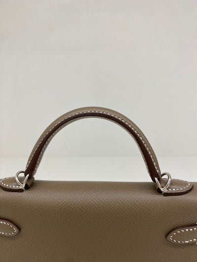 Hermes Mini Kelly Etoupe PHW