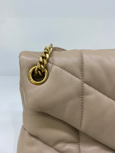 Saint Laurent Puffer Small Napa Beige GHW