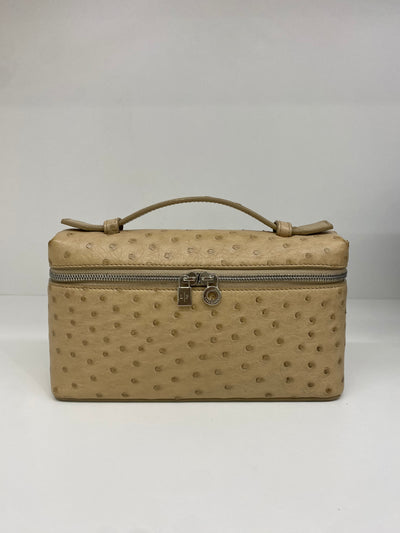 Loro Piana L19 Pouch Ostrich Beige SHW