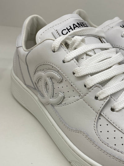 Chanel White Sneakers - Size 40