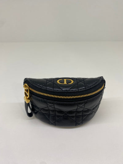 Dior Caro Half Moon Coin Purse