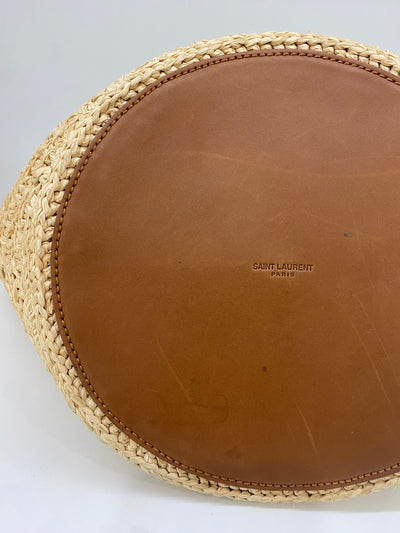 Saint Laurent Panier Raffia Tote